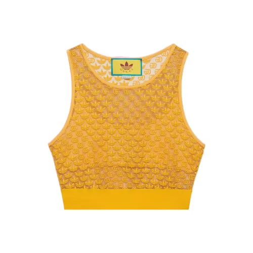 GUCCI X ADIDAS Collaboration Желтые Женские Майки