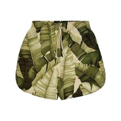 JUNGLE GURL Повседневные шорты унисекс зеленые