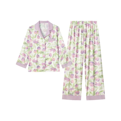 Shanghai Story flower Фиолетовый Женские Пижамные комплекты