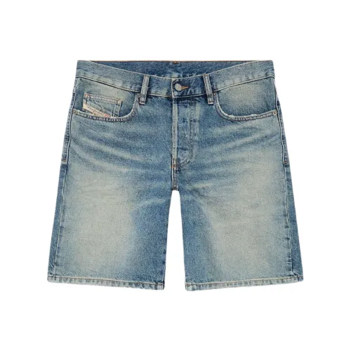 DIESEL Джинсовые шорты Мужские Средне-синие