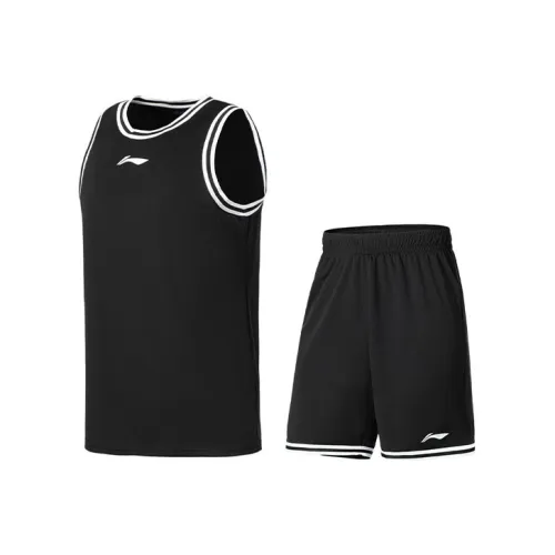 LINING Спорт Коллекция Баскетбол Баскетбольная Одежда Комплект Мужской Черный