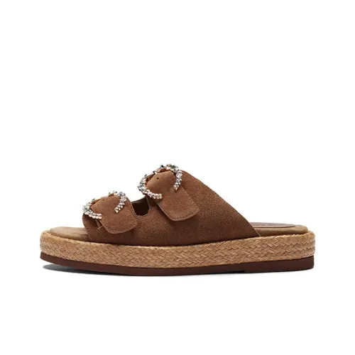 LE SAUNDA Износостойкие Слипоны Женские Корица Коричневый