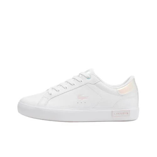 LACOSTE Powercourt Slip Resistant Abrasion Resistant Низкий Топ Детские Скейтбординги Белый Подростки