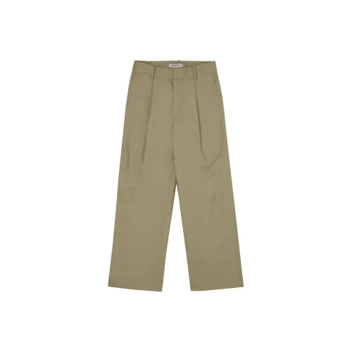 OPICLOTH Повседневные брюки Унисекс Хаки зеленый