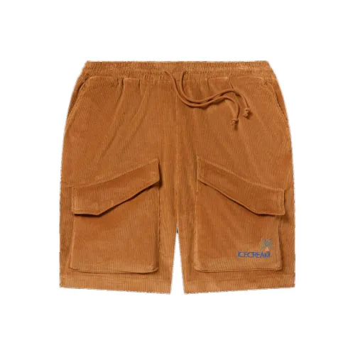 ICECREAM SS24 Летняя коллекция Повседневные шорты Мужские Коричневые