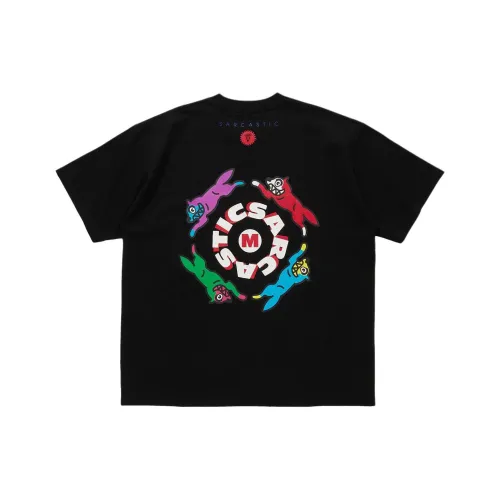 Мороженое Черный Унисекс Футболки