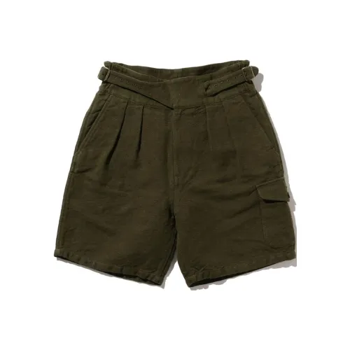 BEAMS совместный бренд Оливково-зеленые Мужские Повседневные Шорты
