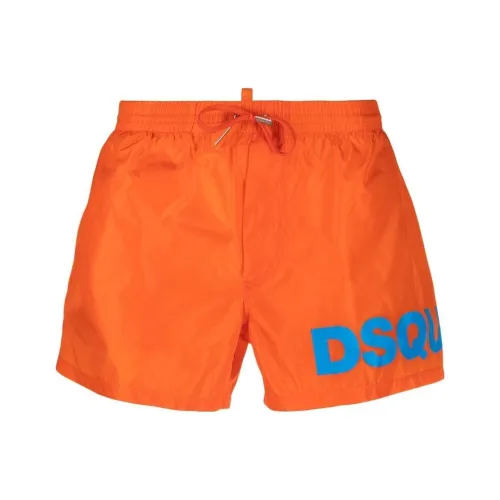 DSQUARED 2 Maxi Logo Orange Men's Casual Shorts