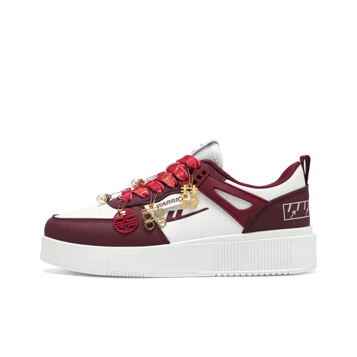 Warrior Бордо Красный Anti Slip и Износостойкие Кроссовки для Скейтбординга с Низким Топом Увеличивающие Высоту Унисекс Бургунди