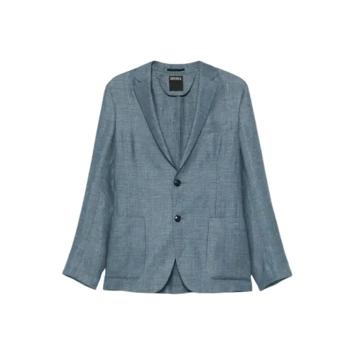 Zegna SS25 Бизнес-костюм Куртка Мужская Синяя
