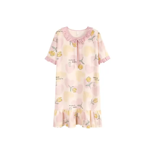 Pretty Lady Ночная сорочка Женская Светло-розовая Желтая