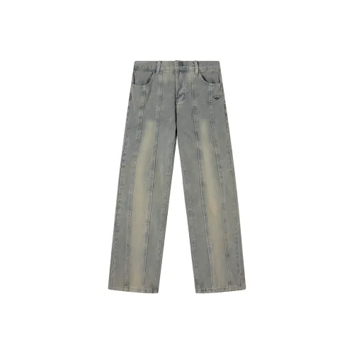 XINIYA TRAVEL Джинсы Унисекс Винтаж Синий