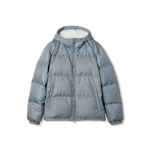 GUCCI SS25 Хлопковый пуховик Унисекс Синий