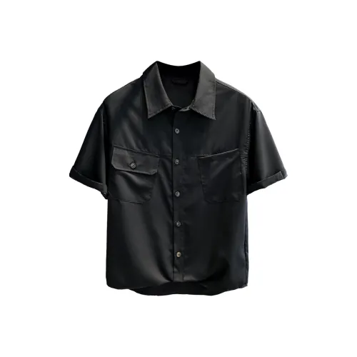 YGQPZHZ Черные Мужские Рубашки