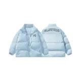 [Утолщенный, улучшенный, ветрозащитный, откладной воротник, стиль] Синий, черный