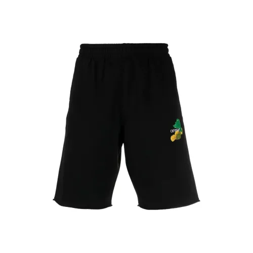 Off Белый Черный Мужские Повседневные Шорты
