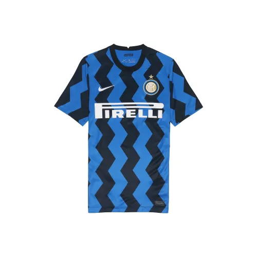 Nike Синий с Белым Lettering Мужская Футбольная Джерси