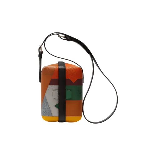 Valextra Tric Trac Millepunte Телячья кожа Коробка Сумка через плечо Женская Апельсин Красный Зеленый Многоцветный