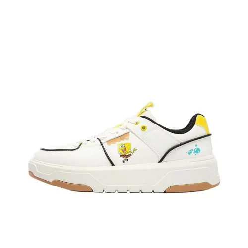 361° X SPONGEBOB SQUAREPANTS Co Branded Series Скейтборд Кроссовки Низкие Перо Белый/ACID Желтый Мужской