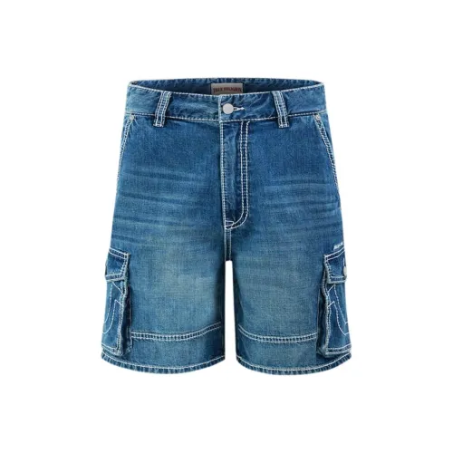 TRUE RELIGION SS24 Джинсовые шорты Мужские Джинсовый синий