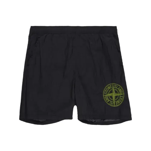 STONE ISLAND Черные Мужские Повседневные Шорты