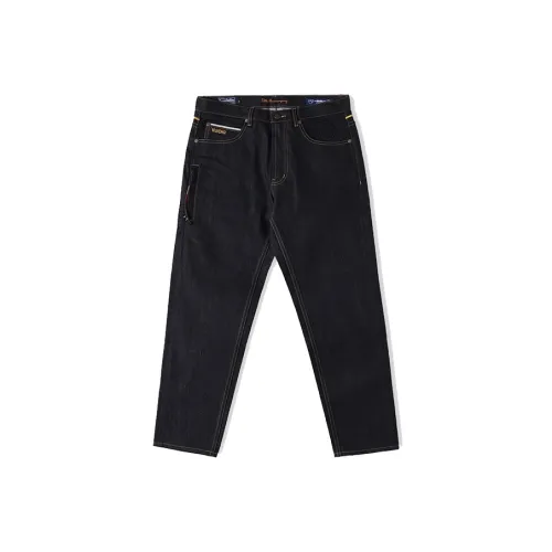 KORAKUBLUE Джинсы Унисекс Сырой Деним Синий