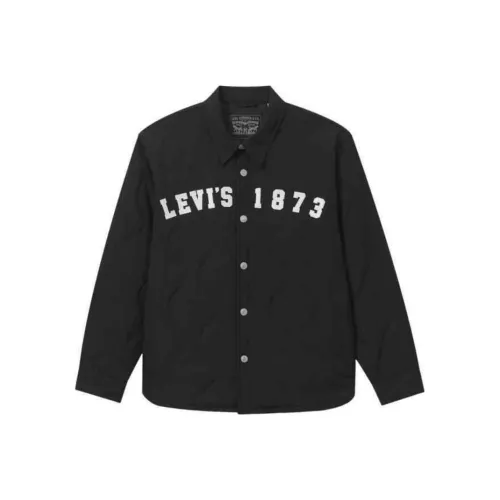 Levi's Хлопковый пуховик унисекс черного цвета