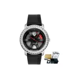 Чёрный и серебристый ремень