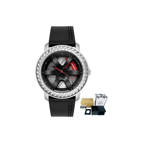 Sanda Wheel Collection Кварцевый механизм Естественная кожа Ремешок Часы Мужские Часы С циферблатом Skeleton