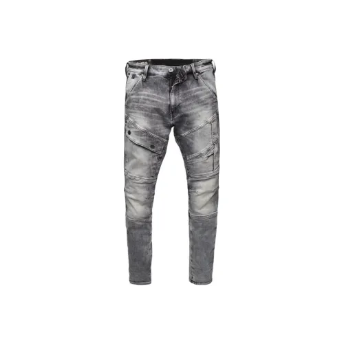 STAR RAW Джинсы Мужские Дымчатый Серый Металл Краска