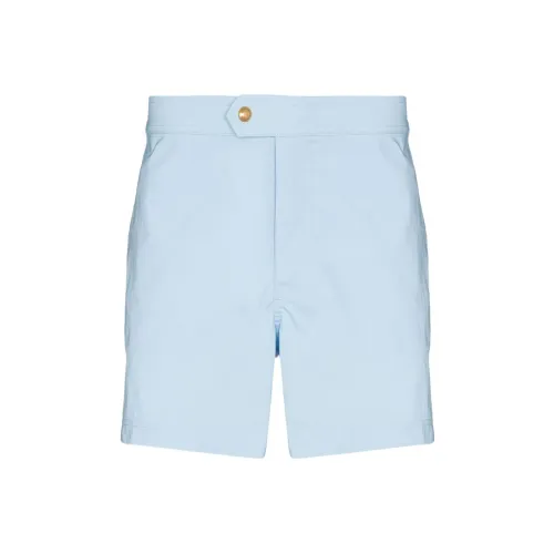TOM FORD Blue Men's Beach Shorts TOM FORD Синий Мужские Пляжные Шорты