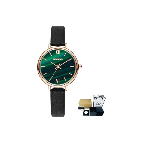 Sanda Кварцевый механизм ремешок из полиуретана женские часы черный циферблат