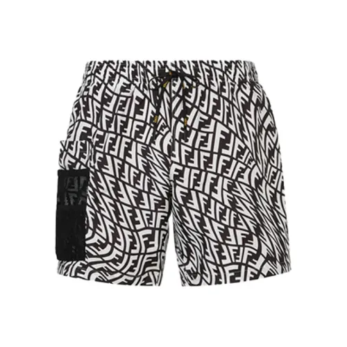 FENDI FW21 Пляжные шорты Мужские Черные
