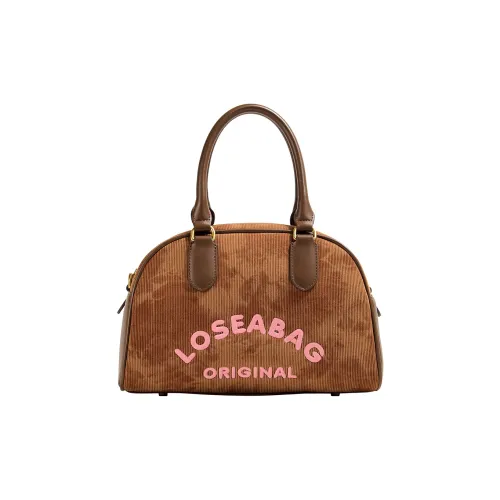 LOSEA Вельветовая сумка среднего размера женская коричневая