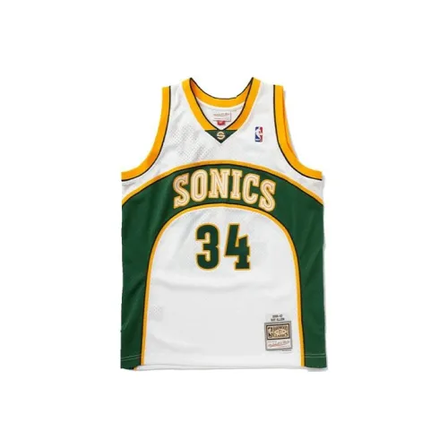 Mitchell Ness Белая мужская баскетбольная футболка