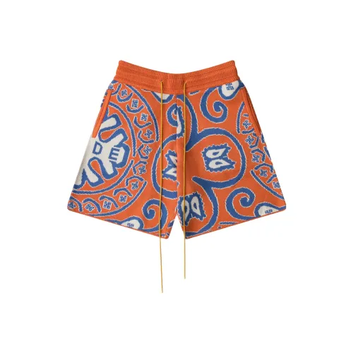 RHUDE Orange Men's Casual Shorts RHUDE Апельсиновые Мужские Повседневные Шорты