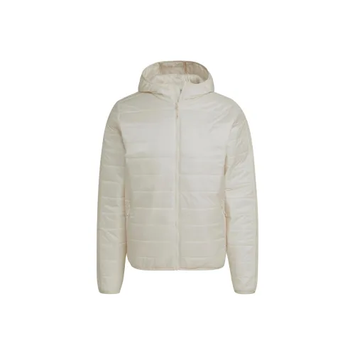 Adidas Originals Утепленный с капюшоном хлопковый пуховик пуховая куртка мужская экрю