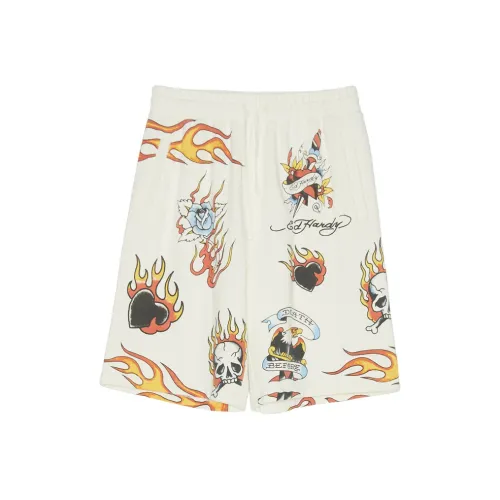 Ed Hardy Белые Мужские Повседневные Шорты