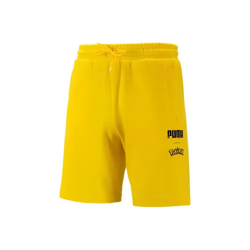 PUMA X POKEMON Co Бренд Series Желтые Мужские Повседневные Шорты