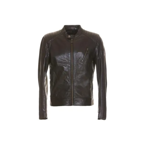 Belstaff Черные Мужские Кожаные Куртки
