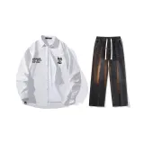 Комплект одежды (Белая рубашка + Черные штаны)