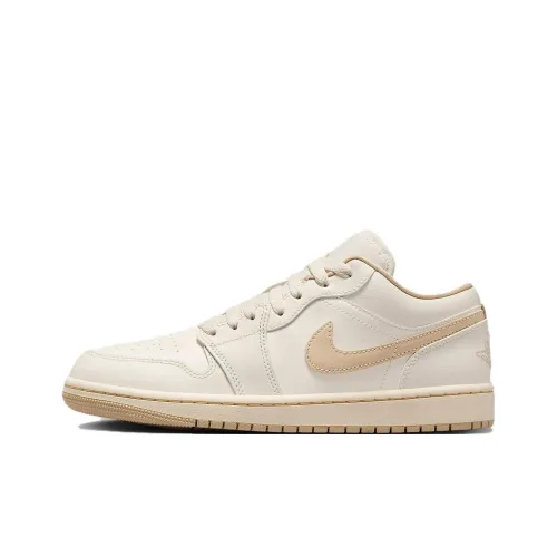 Jordan Air Jordan 1 Винтажные баскетбольные кроссовки Low Топ Бежевый Женские