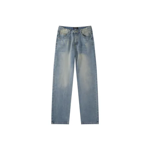 I'm David Джинсы Unisex Light Blue