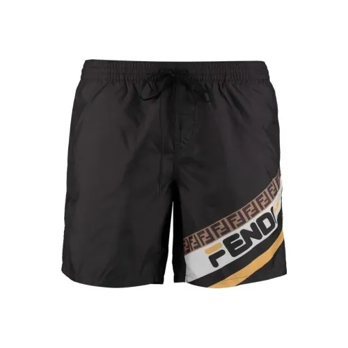 FENDI Повседневные шорты Мужские Черные