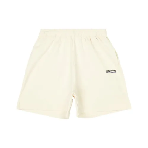 Balenciaga Political Campaign Повседневные шорты Мужские Белые