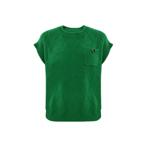 Even Vintage Женские майки изумрудно-зеленого цвета