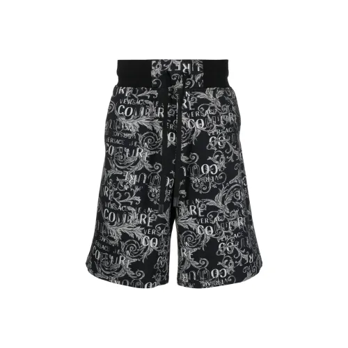 VERSACE JEANS COUTURE Черные Мужские Повседневные Шорты