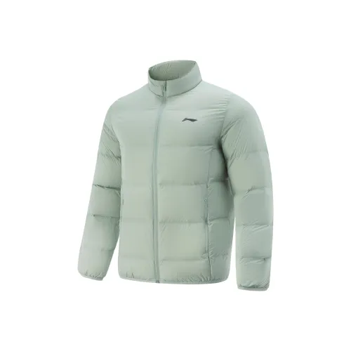 Подкладка серии Table Tennis Пуховик Унисекс Серый Жадеит Зеленый