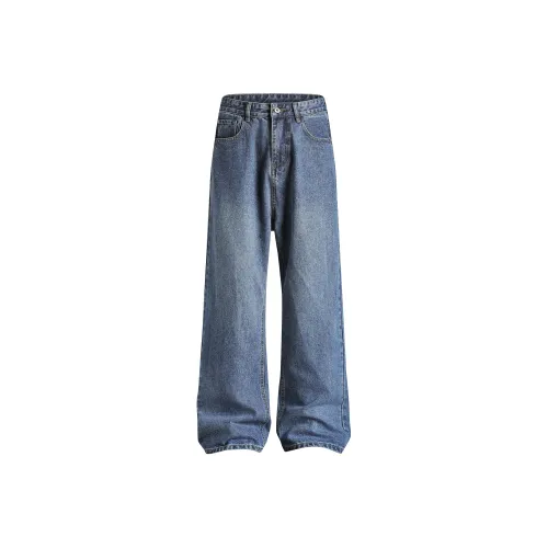 ZANSHI Blue Unisex Jeans ZANSHI Синий Унисекс Джинсы