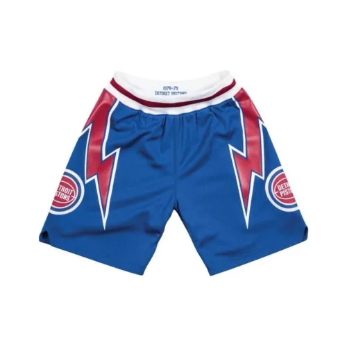 Mitchell Ness Blue Men's Casual Shorts Mitchell Ness Синий Мужские Повседневные Шорты
